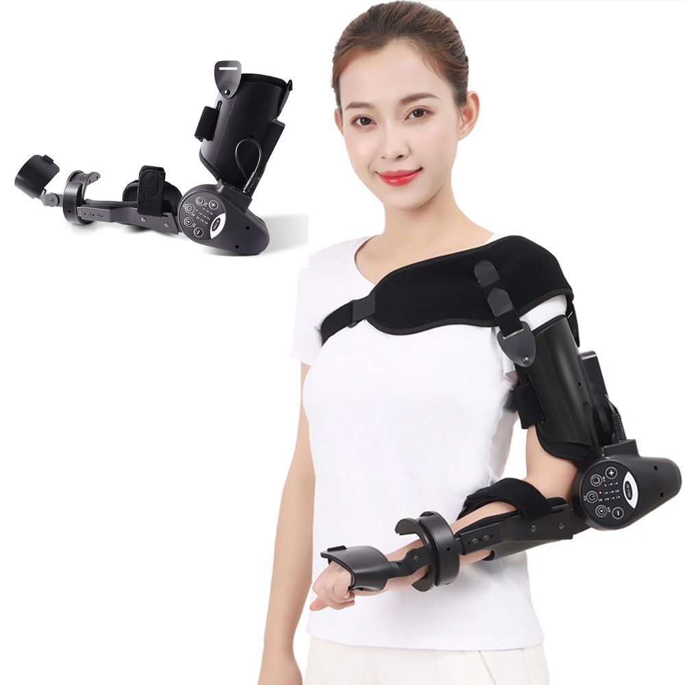 VPAIUNCKU Electric Intelligent Elbow Rehabilitation Device, Hinged Elbow Brace Arm Trainer with Wireless Remote, Right