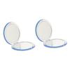 VALICLUD 2-Pack Foldable Compact Makeup Mirrors with 5X Magnification, Blue Resin view 1