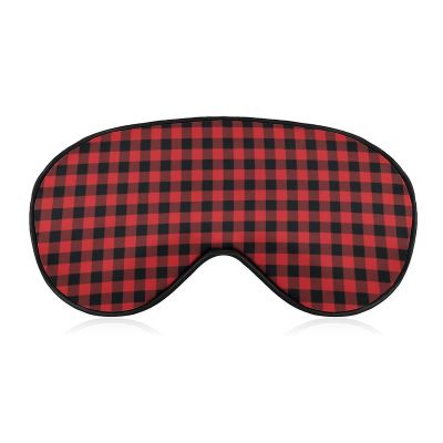 Black and Red Buffalo Plaid Sleep Mask for Men and Women