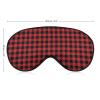 Black and Red Buffalo Plaid Sleep Mask for Men and Women view 2