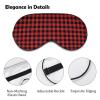 Black and Red Buffalo Plaid Sleep Mask for Men and Women view 3