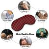 Black and Red Buffalo Plaid Sleep Mask for Men and Women view 4