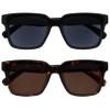 OPULIZE ERA Reading Sunglasses for Women and Men, Black/Brown Lenses, 2-Pack, +1.00 view 1