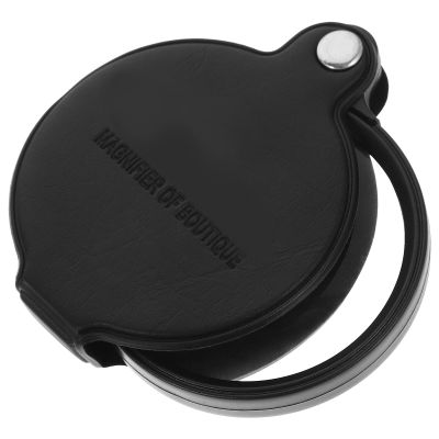 Folding Magnifier, 60 mm, 10-Pack, with Movable Handle, Black, Round