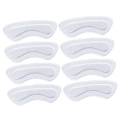 WRITWAA 4 Pairs Gel Heel Grips for Shoes, Self-Adhesive, White, Against Abrasion and Blisters, Comfortable for Casual and High-Heel Shoes
