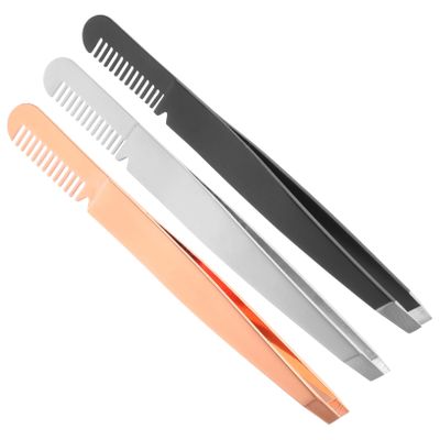Hemobllo 3-Piece Eyebrow Tweezers Set with Ergonomic Design