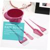 DEARMAMY 5-Piece ABS Hair Dye Bowl Set with Hair Dye Comb and Mixing Stirrer view 3