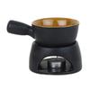 Swadeshi Desire Ceramic Fondue Burner, Aroma Burner, Oil Diffuser, Home, Bedroom, Decoration, Christmas, Housewarming Gift, Black view 1