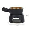 Swadeshi Desire Ceramic Fondue Burner, Aroma Burner, Oil Diffuser, Home, Bedroom, Decoration, Christmas, Housewarming Gift, Black view 2