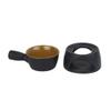 Swadeshi Desire Ceramic Fondue Burner, Aroma Burner, Oil Diffuser, Home, Bedroom, Decoration, Christmas, Housewarming Gift, Black view 3