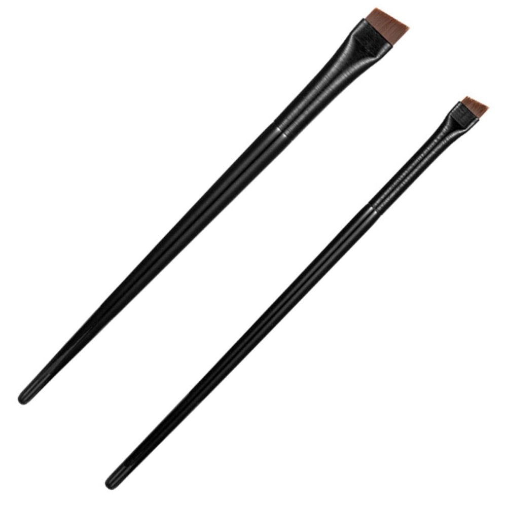 HAMPPLIES 3-Piece Makeup Brush Set, Ultra-Thin Angled Eyeliner and Eyebrow Brushes for Precise Eye Makeup, Portable