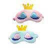 Plush Cartoon Eye Masks, 2-Piece Set, Crown Pattern view 1