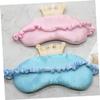 Plush Cartoon Eye Masks, 2-Piece Set, Crown Pattern view 3