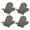 TOYANDONA Fashionable Felt Sauna Gloves, 4-Pack, Heat-Resistant view 1