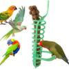 BUGUUYO 2-Pc. Parrot Food Baskets with Stand and Hook, Plastic Fruit Feeder, Indoor and Outdoor Use, Blue view 3