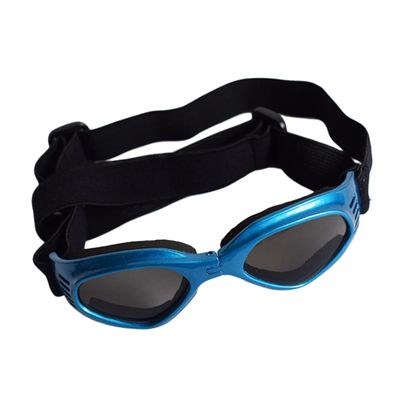 Toddmomy Fashionable Blue Dog Sunglasses with Adjustable Straps and AC Frame, Protective Pet Glasses for Dogs and Cats for Outdoor Activities