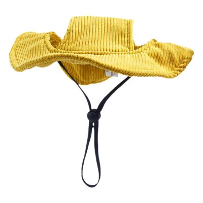 Dog Sun Hat, Adjustable Wide Brim, Pet Headwear, Fisherman Hat, Breathable Corduroy with Ear Holes, Summer Outdoor Cap for Dogs and Cats, Pet Sunglasses