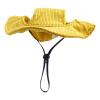 Dog Sun Hat, Adjustable Wide Brim, Pet Headwear, Fisherman Hat, Breathable Corduroy with Ear Holes, Summer Outdoor Cap for Dogs and Cats, Pet Sunglasses view 1