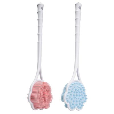 OATIPHO 2-Piece Silicone Bath Brush with Handle