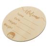 IMIKEYA Wooden Name Sign for Birth Announcement, Round Personalized Nursery Sign view 1