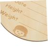 IMIKEYA Wooden Name Sign for Birth Announcement, Round Personalized Nursery Sign view 4