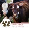 BESTonZON 10 Pack Retro Cow Bells 52mm in Green Bronze view 4