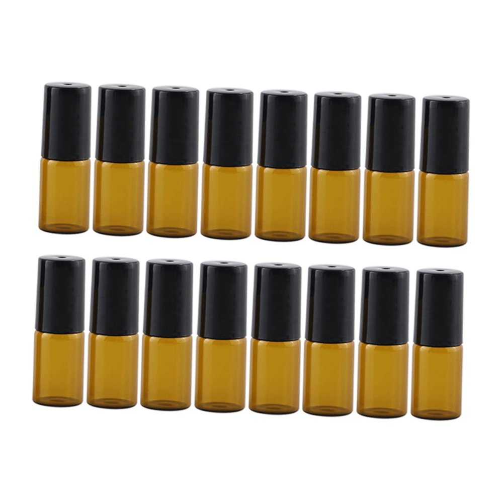 EPIGEIST Refillable Glass Roller Bottles, 3 mL, 20-Pack, with ABS and Stainless Steel
