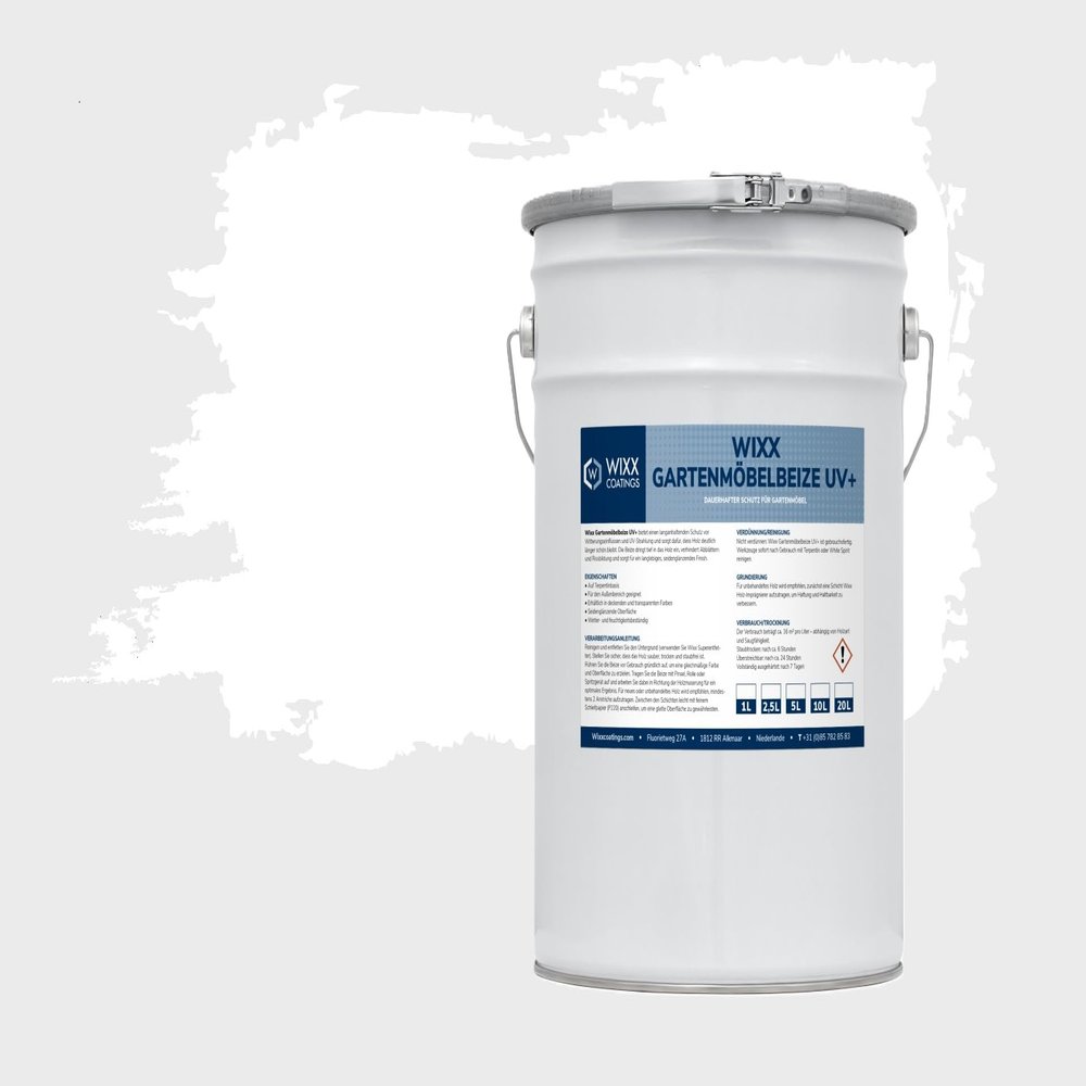 Wixx Garden Furniture Stain UV+ - White - 10 L