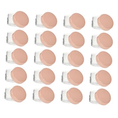 EPIGEIST 20-Piece Clear Cream Jars, Refillable Cosmetic Travel Containers