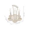 Milisten PP Space-Saving Beige Baby Bottle Drying Rack view 2