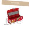 Japanese Lipstick Case for Pocket with Mirror, Red, Elegant view 2