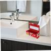 Japanese Lipstick Case for Pocket with Mirror, Red, Elegant view 4