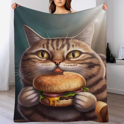 Flannel Cat Blanket - Warm Soft Throw