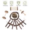 ibasenice Hamster Chew Toys with Dental Care, 6-Piece Wooden Set view 4