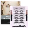 Magnetic Eyelashes, 7-Pair Set with Black Magnetic Eyeliner view 1