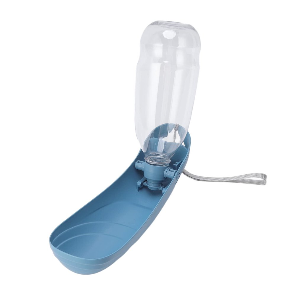 Dog Water Bottle with Bowl Dispenser - 550ml (Blue)