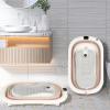 Foldable Baby Bathtub with Temperature Display, for Newborns to Toddlers, with Bath Support, 43 x 71 x 18.5 cm, Pink view 1