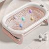 Foldable Baby Bathtub with Temperature Display, for Newborns to Toddlers, with Bath Support, 43 x 71 x 18.5 cm, Pink view 3