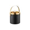 RYUQW3RE Stainless Steel Ice Bucket, Double-Wall Insulated, Keeps Champagne, Wine, Beer, Ice Pellets and Ice Cubes Cold, Black, S view 1