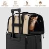 Galate Foldable Pet Carrier, Airline-Friendly Soft Cat Travel Bag, M, Brown view 2