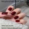 Wahrshei 30 UV-Curing Angola Red Gel Nail Wraps view 2