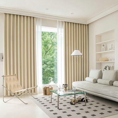 Tolldek Blackout Curtains for Kids' Room, 2-Piece Set, Beige, 86 x 138 cm