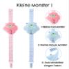 CutiePlusU Pacifier Clips for Adults, 2-Pack, Pink & Blue Monsters view 2