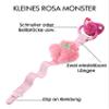 CutiePlusU Pacifier Clips for Adults, 2-Pack, Pink & Blue Monsters view 3