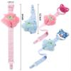 CutiePlusU Pacifier Clips for Adults, 2-Pack, Pink & Blue Monsters view 4
