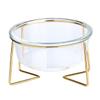 Elevated Glass Dog Bowl with Angled Design, 800 ml, 1 Pc view 1