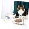 Elevated Glass Dog Bowl with Angled Design, 800 ml, 1 Pc view 3
