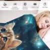 Cute Cat Flannel Throw Blanket, Soft Picnic Rug for Bedroom, Sofa and Outdoor Use, 130 × 150 cm view 3