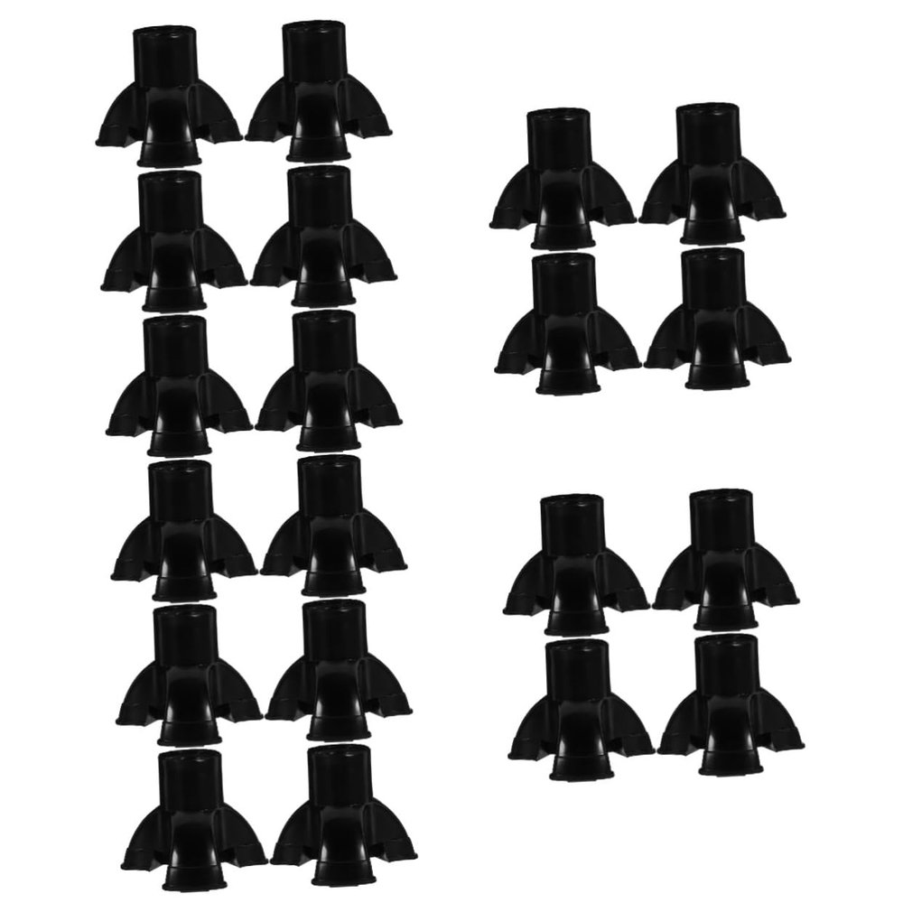 BESTYASH 5-Pack Replacement Cane and Trekking Pole Tips, Black PVC, 4 Pieces Each
