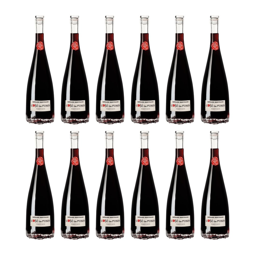 Gérard Bertrand Côte des Roses Pinot Noir Dry Red Wine, France, incl. FeinWert E-Book (12 x 0.75 L)